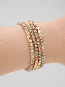 Beaded Bracelet Stack - Terracotta Mist