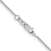 10K White Gold 1.05mm Diamond Cut Cable Chain - 18"