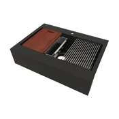 132-7293 Ruston 33″ x 24″ Single Bowl Black Granite Composite Top-Mount Flat Apron Front Farm Sink