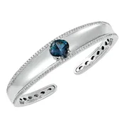 Alexandrite Cuff – Onion, 14K White Gold