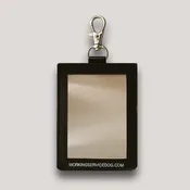 Clip On Nylon ID Badge Holder  Clear Front & Back Windows