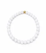 A Grade Lavender Jade 5-5.5mm Beads With 18k 0.049G Beads Elastic Bracelet