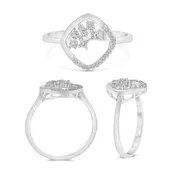 14K White Gold Diamond Ring