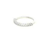 14kt White Gold 14 Natural Stone Half Eternity Diamond Ring
