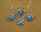 Leaf Wreath &amp; Turquoise Necklace