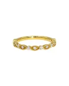 0.21ct diamond yellow gold stackable band 18K