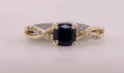 10K Diamond Birthstone Ring- September