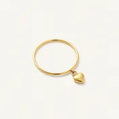 Amore Heart Charm Ring