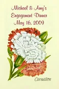 Carnation Engagement Dinner Seed Favor