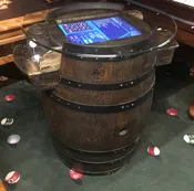 Arcade Wine Barrel in Ebony - Over 500 Games