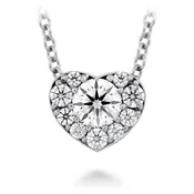 18K White Gold Fulfillment 0.38cttw Diamond Heart Pendant