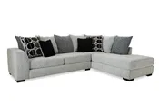 Albany 0349 Arctic Black 2-Piece Sectional with Right Chaise