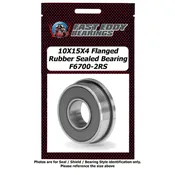10x15x4 Flanged Rubber Sealed Bearing F6700-2RS