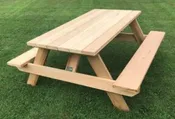 6′ Commercial Master Picnic Table with Attached Seats