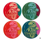 Acrylic Coasters S4 Retro Santa (H25)