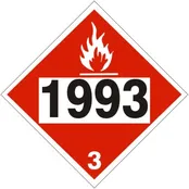 1203 GASOLINE, GASOHOL, PETROL – CLASS 3 PLACARD