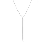 Classic Double Diamond Lariat Necklace