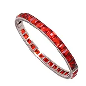 Art Deco Sterling Rhinesone Bracelet Bangle