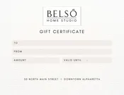 BELSO HOME GIFT CARD — Belso Home Studio