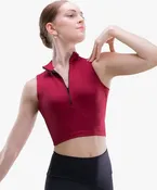 1/4 Zip Crop Top
