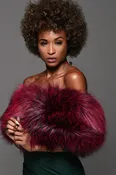 Knitted Silver Fox Stole cowl wrap around