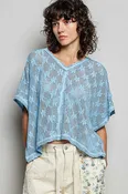 Drew Crochet Lace Short Sleeve Top