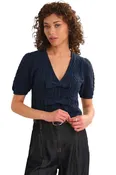 525 America Alexandra Bow Cardigan