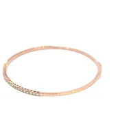 14K Rose Gold Diamond Flex Bangle Bracelet 1.00 Carat Total