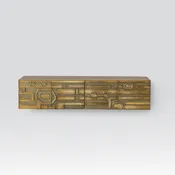 Abstract Block Cabinet - Brass