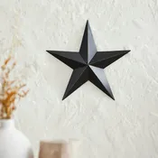 12" Satin Black Metal Barn Star