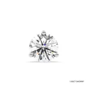 18KW Three Prong Diamond Stud Earrings