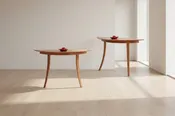 42" Two Leg Demilune Table