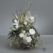 Classic Dish Garden with Fresh Cut Flowers