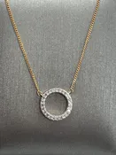 10K Rose Gold Circle Of love Diamond Necklace