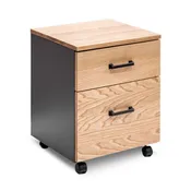 2 Drawer Filing Cabinet – White Oak Solid Wood
