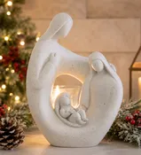 Nativity Statue Candleholder With Led Tealight Christmas Decoration Or Gift