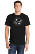 $12 OFF Sawtooth Drum Badge Graphic Black T-Shirt, XL