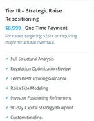 Tier III – Strategic Raise Repositioning