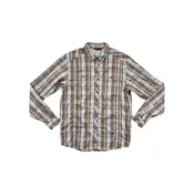 Arc'teryx Men's Lightweight Plaid Cotton-Blend Long Sleeve Shirt Brown/Orange L Used