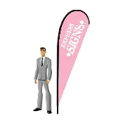 10ft Single Reverse Teardrop Flag