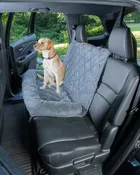 3/4 Coverage Shearling Headrest Back Seat Protector for Dogs - Gray