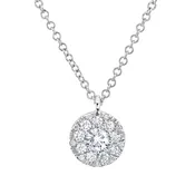 0.10ct Round Cut Diamond Cluster Pendant