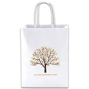 40% Recycled White Kraft Shoppers