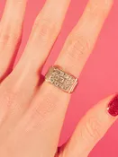 14k Geometric Diamond Ring