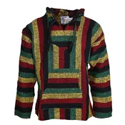 Rasta Wide Stripe Baja Hoodie