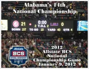 2012 BCS National Championship game scoreboard photo