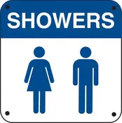 .040 Aluminum- "Showers" Man and Woman Symbols