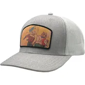 Backerton Mens Cowboy Pow Trucker Hat in gray