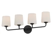 Maxim Four Light Bath Vanity in Black from the Bristol collection - 12094SWBK