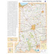 Indiana State Wall Map Executive Series